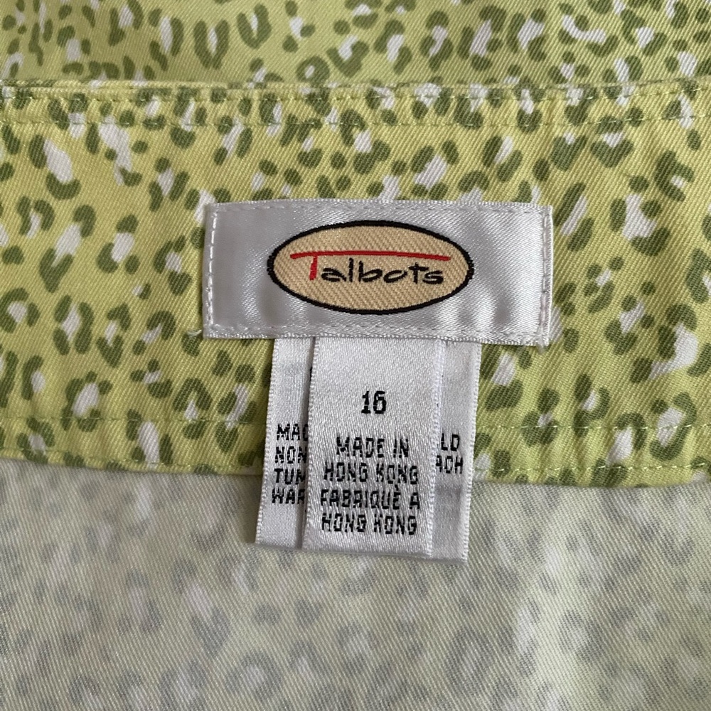 Talbots Size 16 Leopard Print Skirt A-Line - image 8